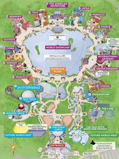 map of epcot